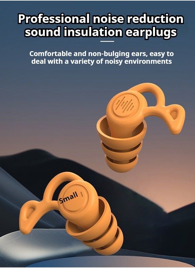 Generic 2 Ear Plugs – Ultra-Comfy Reusable Noise-Reducing Earplugs For Sleep Deep Focus swimming  Travel  Noise Sensitivity Flexible Hearing Protection  Customizable Fit  24dB (SNR) Noise Reduction  - Image 4