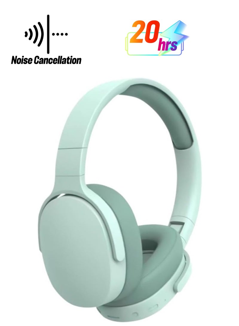 P2961 Head-worn Bluetooth Headset Wireless Heavy Bass Headset Full-ear Ultra-long Battery Life Bluetooth Headset with Intelligent Noise Cancellation, Foldable Wireless Headset HiFi, Ergonomic Blueto - Image 1