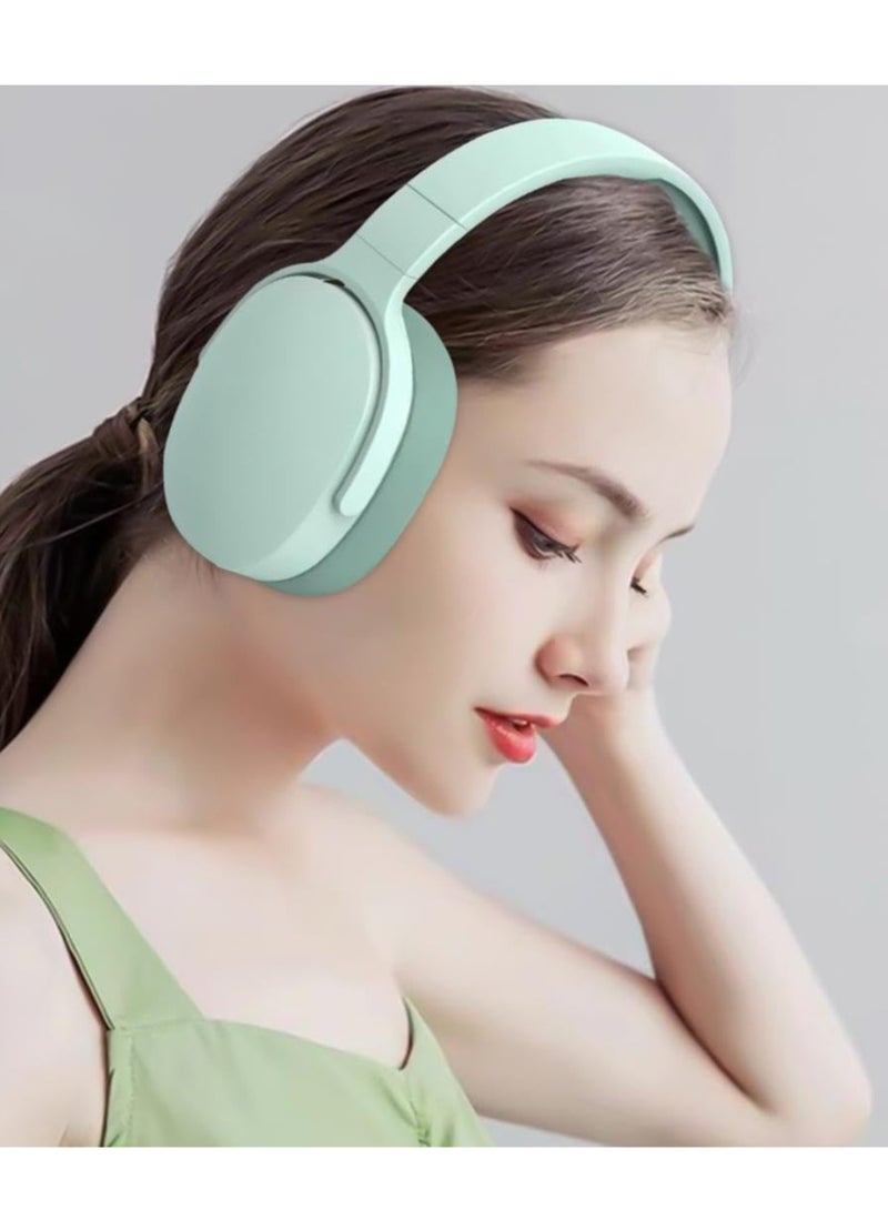 P2961 Head-worn Bluetooth Headset Wireless Heavy Bass Headset Full-ear Ultra-long Battery Life Bluetooth Headset with Intelligent Noise Cancellation, Foldable Wireless Headset HiFi, Ergonomic Blueto - Image 4