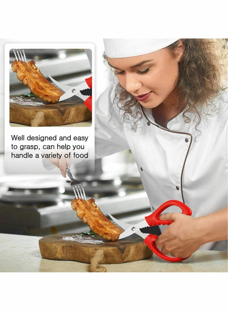 مجموعة مقصات متعددة الوظائف من الفولاذ المقاوم للصدأ للمأكولات البحرية للجمبري والسرطان واللوبستر، 3 قطع أدوات مطبخ - Image 2