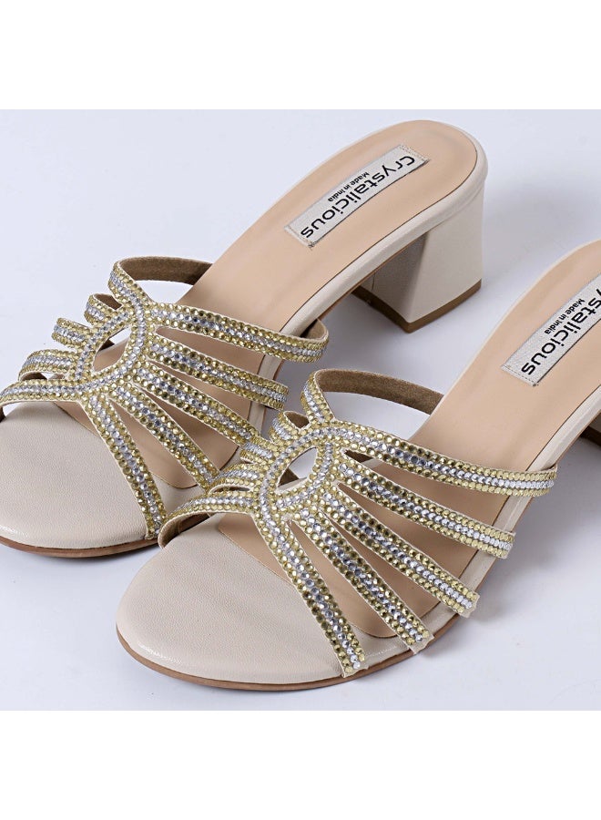 Crystalicious Warm 2.0 Handcarfted Block Heel 2 Inches Round Toe High Heel for for Party, Casual, Work, Date, Cocktail, Nightclub - Image 2