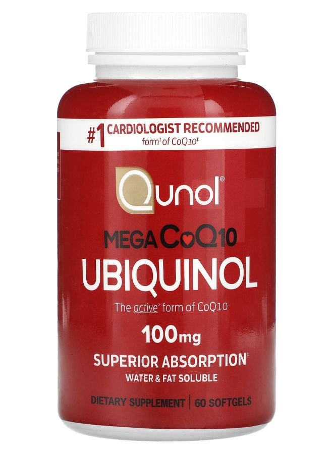 Mega CoQ10 Ubiquinol 100 mg 60 Softgels