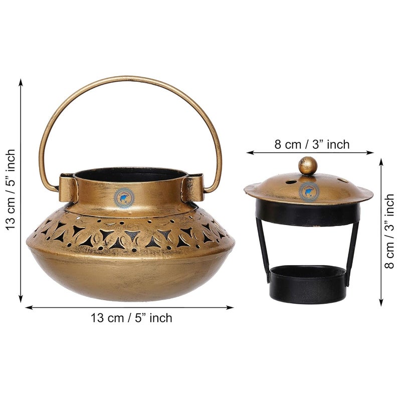 Craftasia Metal Tealight Candle Holder Micro DegchiDhuni Tea Light Candle Stand Holders Home Decoration Items for HomeOffice - Image 4