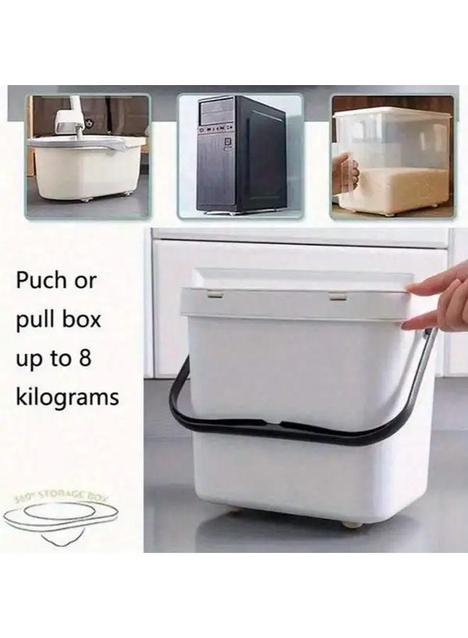 4Pcs White Self Adhesive Casters 360 Rotating Wheels For Furniture Storage Boxes - Image 3