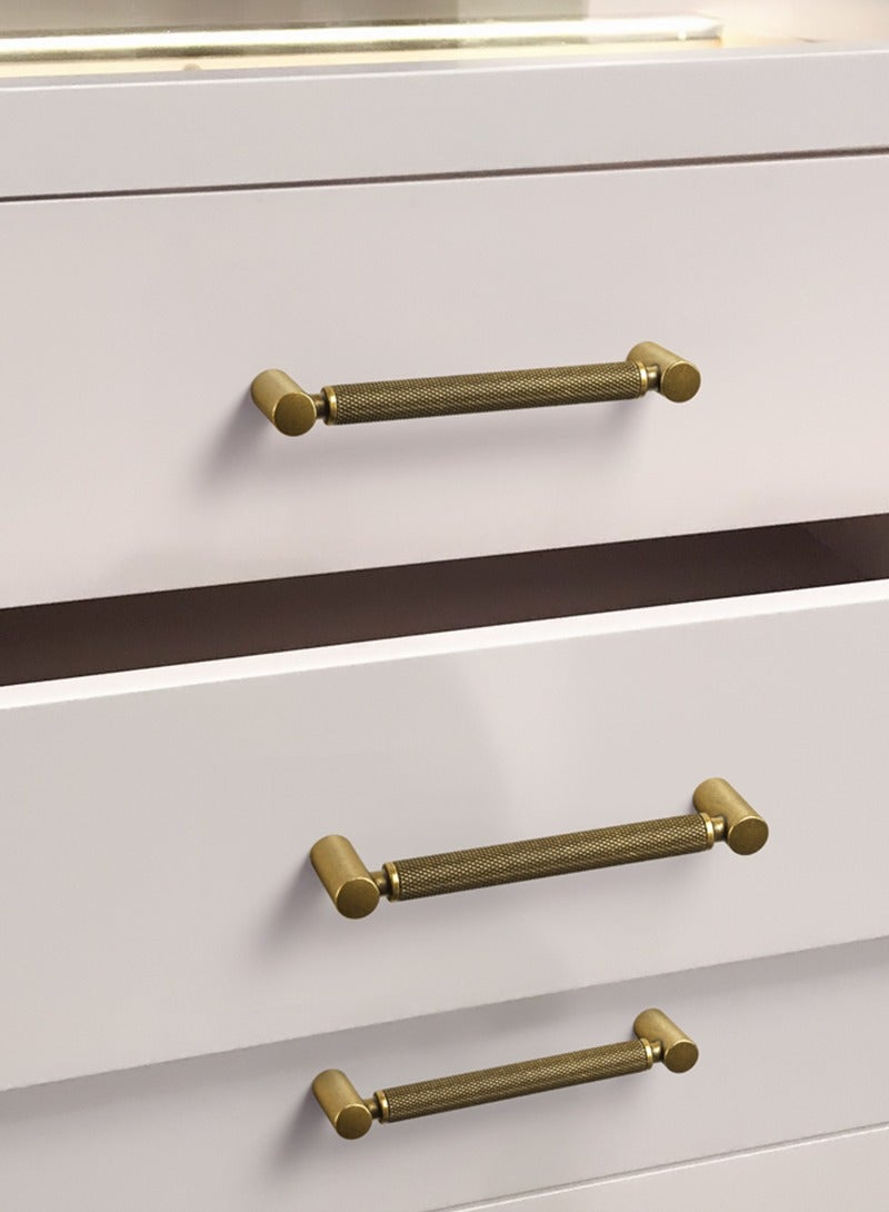 Goo-Ki 6 قطع مقابض أدراج عصرية مخرشة، مقابض خزانة مطبخ - [نحاس عتيق وبرونز عتيق]، سبائك الزنك الصلبة وسبائك الألومنيوم لخزانة خزانة الملابس - Image 2