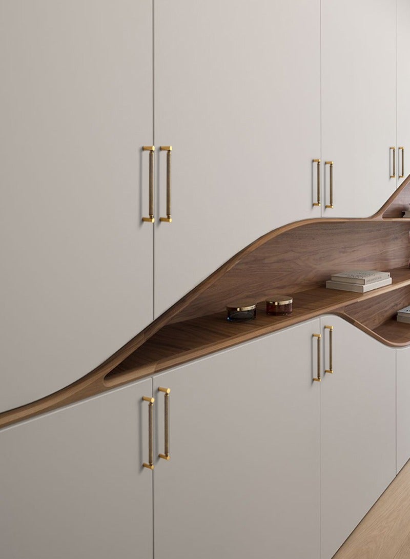 Goo-Ki 6 قطع مقابض أدراج عصرية مخرشة، مقابض خزانة مطبخ - [نحاس عتيق وبرونز عتيق]، سبائك الزنك الصلبة وسبائك الألومنيوم لخزانة خزانة الملابس - Image 4