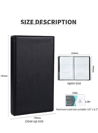 Professional Business Card Book Holder Organizer, 240 Card Capacity Card Binder PU Leather Name Card Credit Cards Booklet - view 2