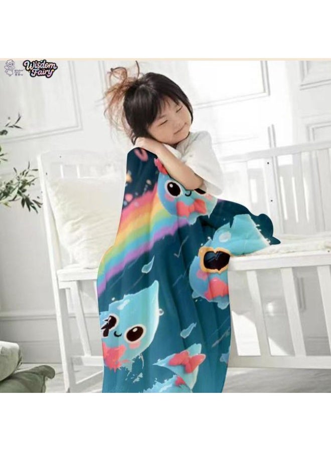 general Wisdom Fairy (latest) flannel thin blanket (warm and comfortable, suitable for sleep, game use, dust and sandproof) 150cm*200cm - 19 - Image 1