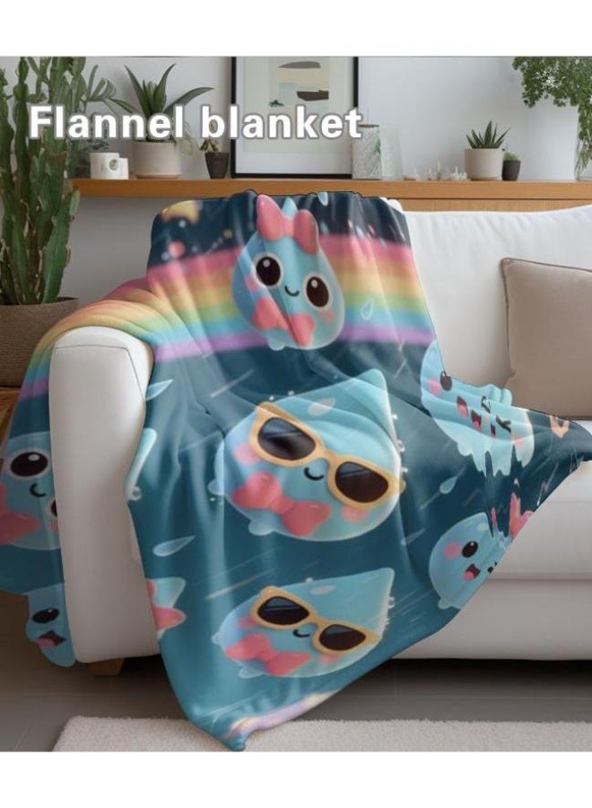 general Wisdom Fairy (latest) flannel thin blanket (warm and comfortable, suitable for sleep, game use, dust and sandproof) 150cm*200cm - 19 - Image 4