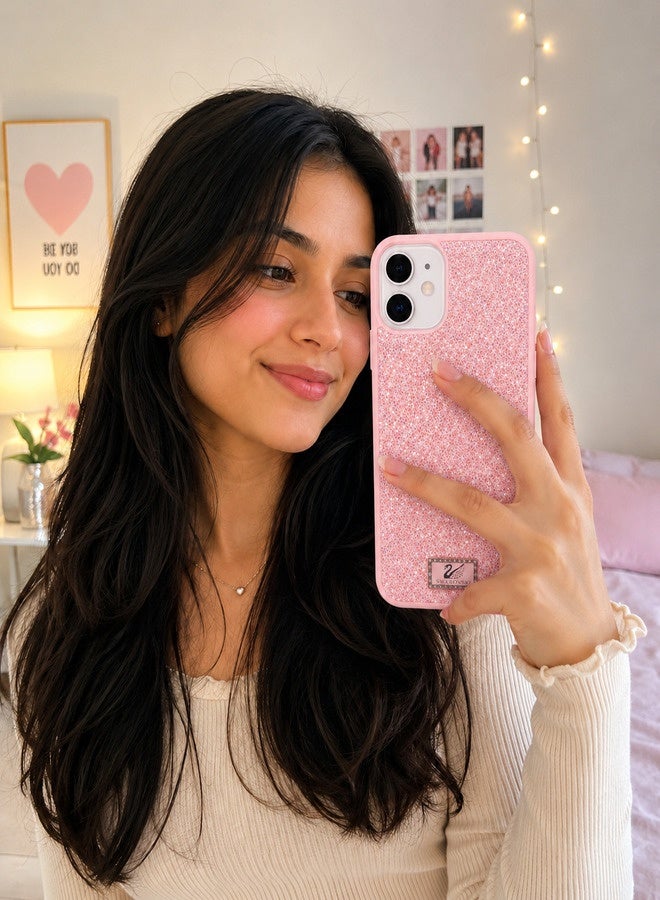 VR CREATIVE Luxury Glitter Diamond Phone Case for Apple iPhone 11 Sparkling Rhinestone Bling Protective Cover - Pink - Image 5