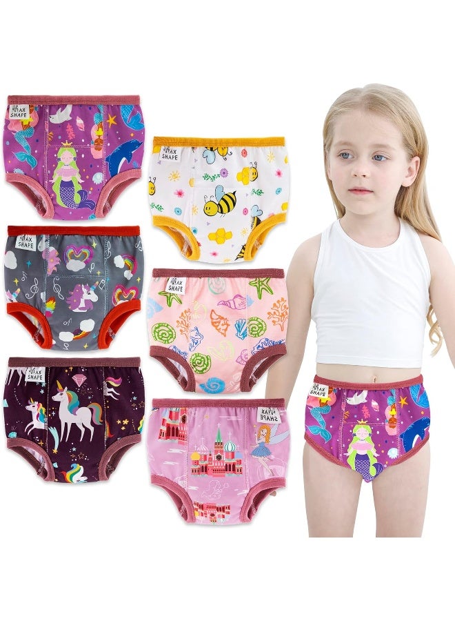 Max Shape 6 Packs of Potty Training Underwear for Girls with Super Absorbent-Layers - Image 1