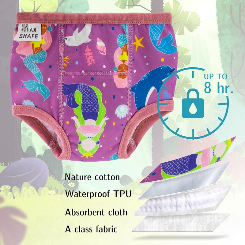 Max Shape 6 Packs of Potty Training Underwear for Girls with Super Absorbent-Layers - Image 4