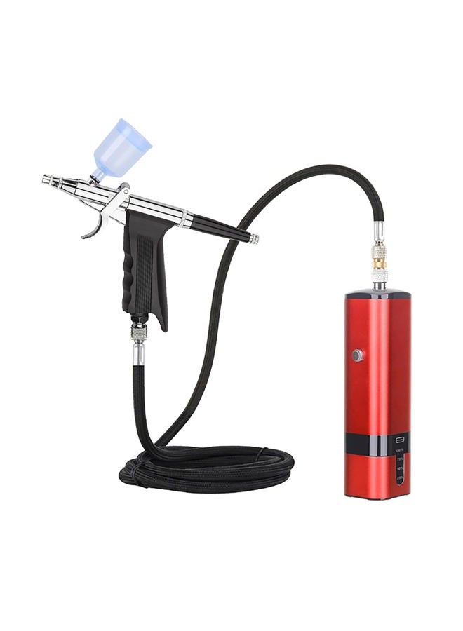 I-BEAUTEE Portable Cordless Airbrush Kit with Compressor, high air Flow Handheld Mini Air Brush Gun Set,Trigger Type High Pressure Air Brush for Painting, Nail Art, Cake, Barber,Model,T-Shirt DIY - Image 2