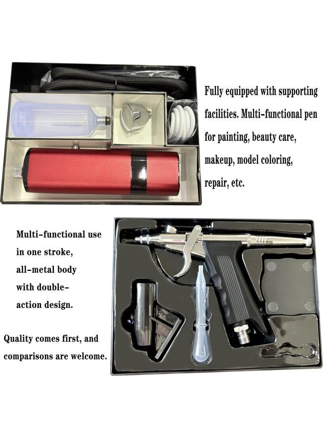 I-BEAUTEE Portable Cordless Airbrush Kit with Compressor, high air Flow Handheld Mini Air Brush Gun Set,Trigger Type High Pressure Air Brush for Painting, Nail Art, Cake, Barber,Model,T-Shirt DIY - Image 3