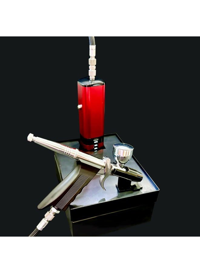 I-BEAUTEE Portable Cordless Airbrush Kit with Compressor, high air Flow Handheld Mini Air Brush Gun Set,Trigger Type High Pressure Air Brush for Painting, Nail Art, Cake, Barber,Model,T-Shirt DIY - Image 4