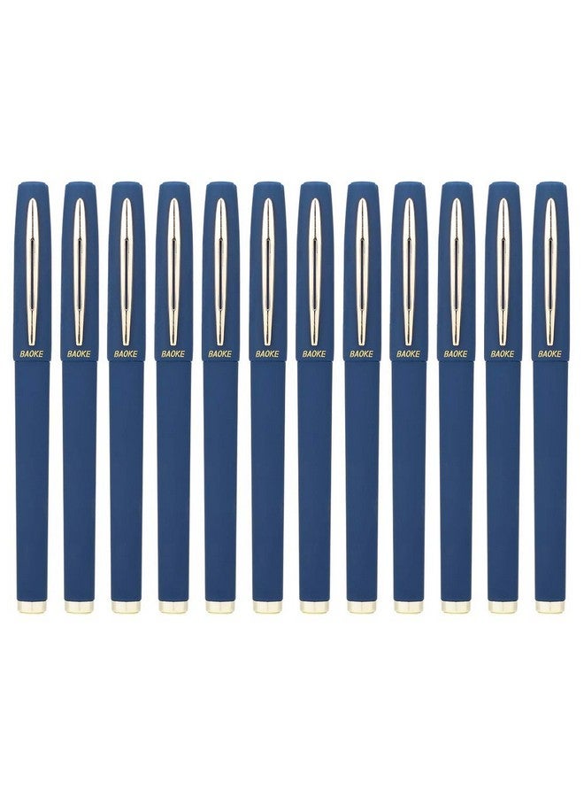 BAOKE Gel Ink Pens Rollerball Pens 1.0Mm Medium Line Box Of 12 Pack Pc1848 (Blue) - Image 1