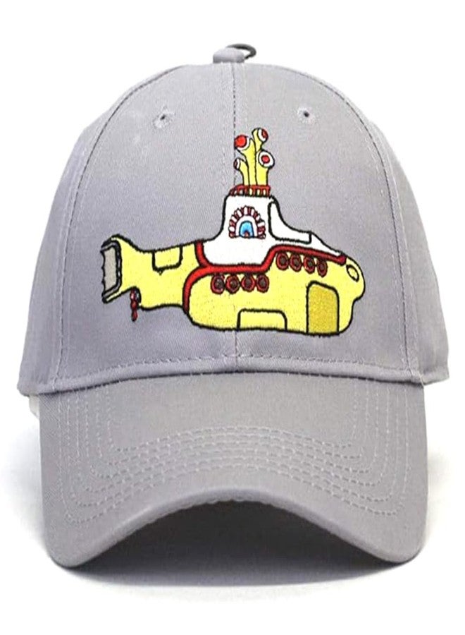 The Beatles Baseball Cap Yellow Submarine Band Logo Official Grey Strapback Size One Size - Image 2
