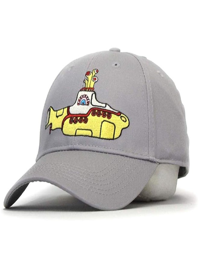 The Beatles Baseball Cap Yellow Submarine Band Logo Official Grey Strapback Size One Size - Image 1