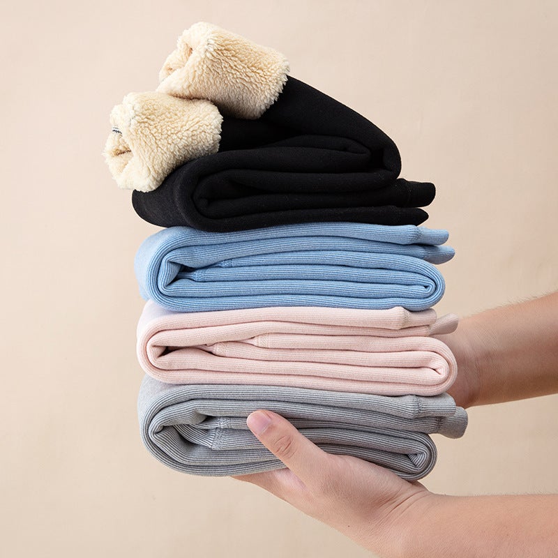 Children'S One-Piece Long Johns Fleece-Lined Thickened Winter New Medium And Large Children'S Girls' Pajamas Underpants Home Pants Warm Pants - Image 4