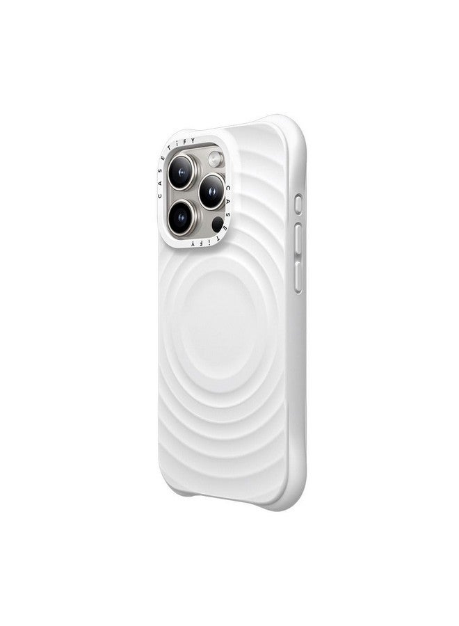 Casetify CASETiFY Ripple iPhone 15 Pro Max Case [2X Military Grade Drop Tested/Wave Textured/Compatible with Magsafe] - White  - Image 1