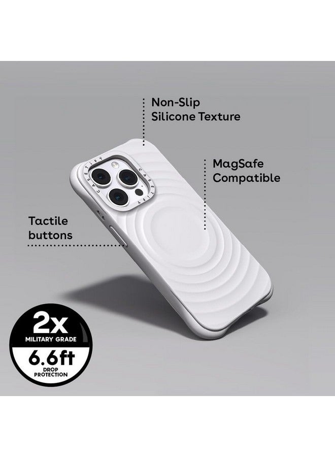Casetify CASETiFY Ripple iPhone 15 Pro Max Case [2X Military Grade Drop Tested/Wave Textured/Compatible with Magsafe] - White  - Image 2