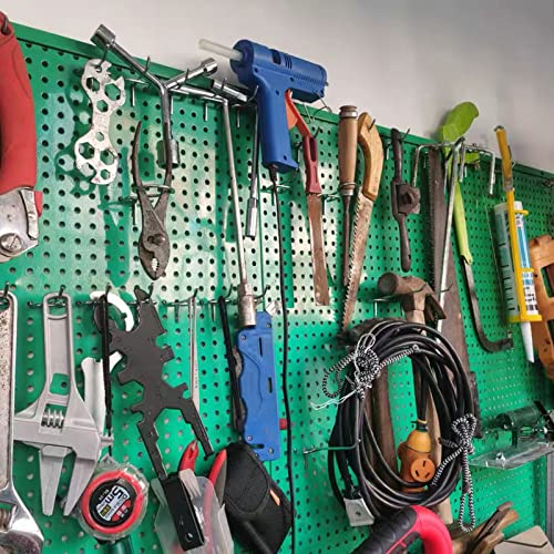 SENENQU 100PCS 4 Inch Pegboard Hooks Peg Board Hooks Accessories Fit 1/8” and 1/4” Peg Board with Rubber Tipped, Metal Pegboard Hooks for Garage, Office, Kitchen, Store - Image 4