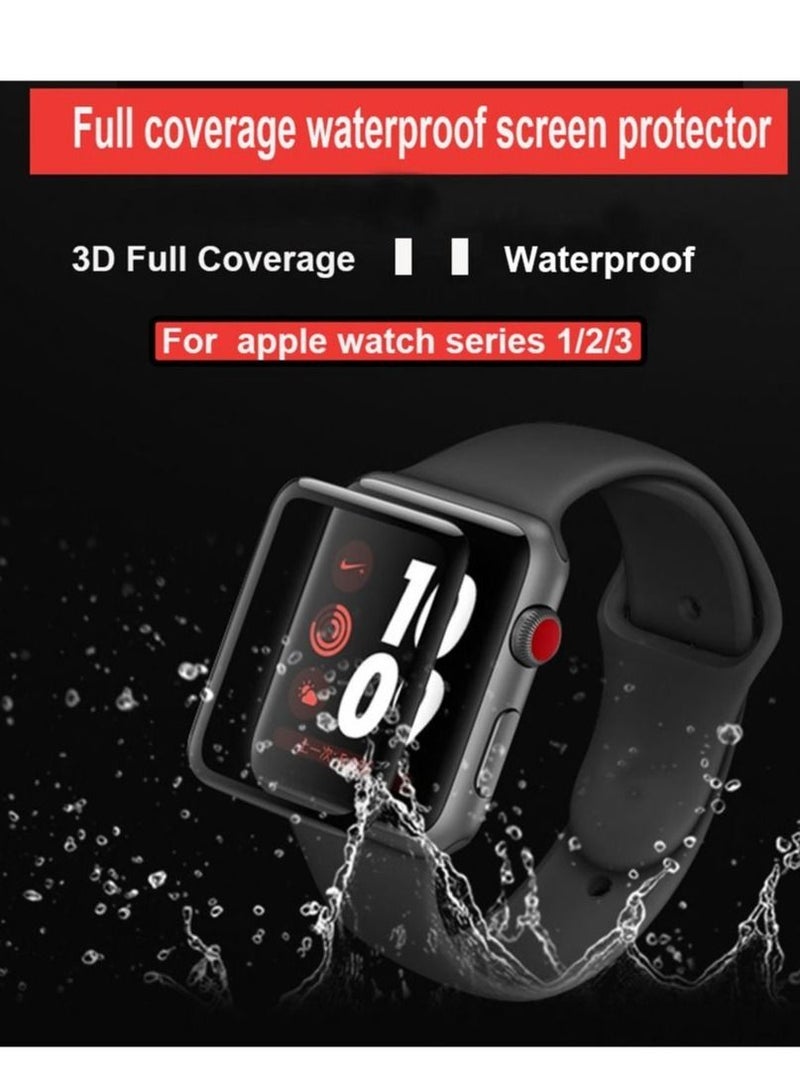 Apple Watch 44mm Screen Protector Full Coverage Tempered Glass 9H Hardness 3D Round Edges - Image 5
