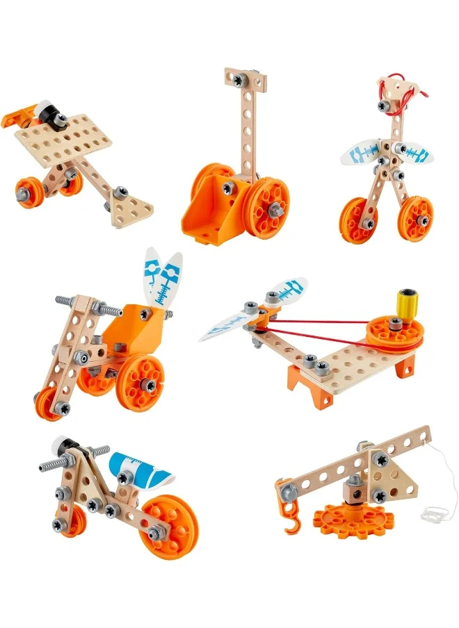 هيب Hape Junior Inventor Deluxe Experiment Kit | 57 Piece Construction Building Toys, STEAM Science Kit For Kids 4 Years And Up