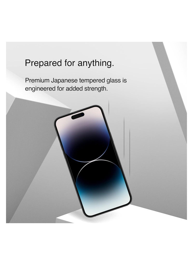 Raxoom Privacy Tempered Glass iPhone 14 Pro Max screen protector, Treated Surface with Anti-Fingerprint Coating, Anti-Spy and Bubble Free Application, Included Easy Align Tray, iPhone case compatible - Image 5