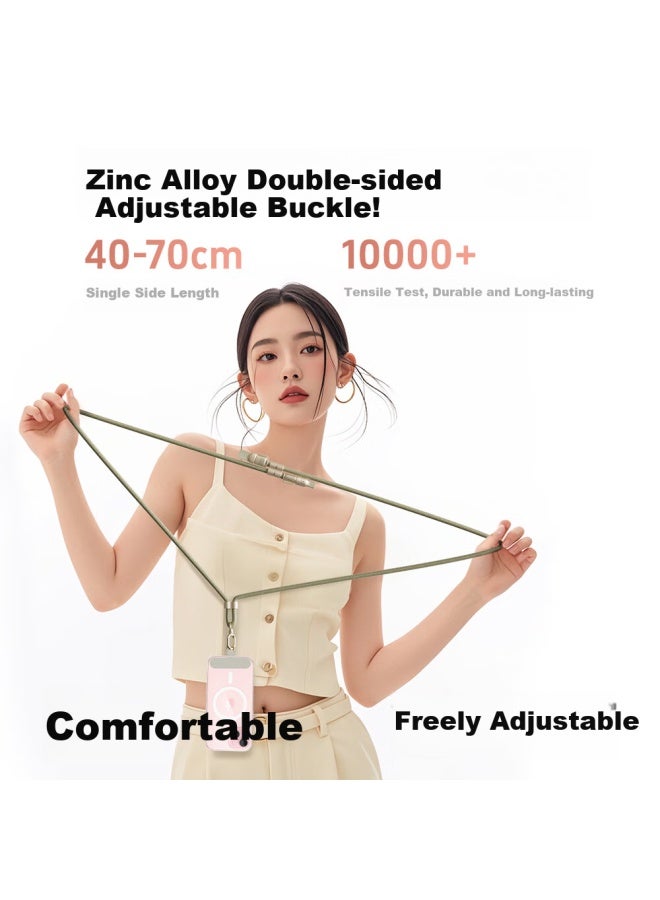 Double Magic Beemo 4-in-1 Phone Lanyard 240w Data Cable Anti-lost Clip Back Hanging Wrist Neck Hanging Rope For Apple 16/15 Huawei Xiaomi Phone 1.5m Gold - Image 1