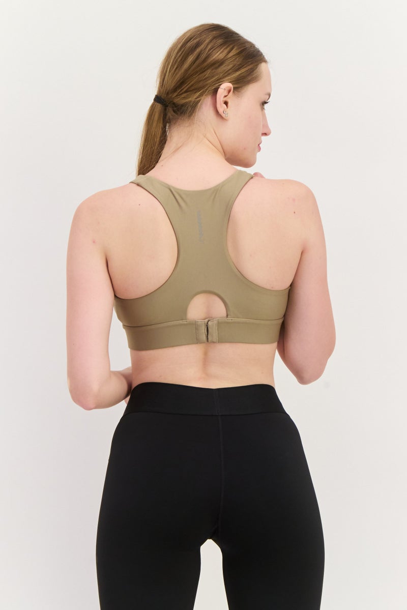 PUMA Women Sportswear Fit Lightly Padded Training Sports Bra, Hazelnut  - Image 3