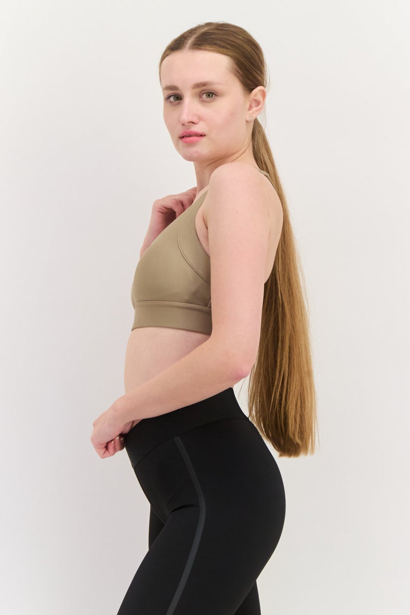 PUMA Women Sportswear Fit Lightly Padded Training Sports Bra, Hazelnut  - Image 2