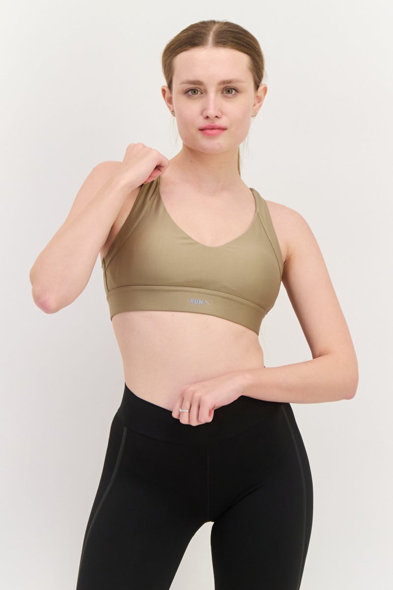 PUMA Women Sportswear Fit Lightly Padded Training Sports Bra, Hazelnut  - Image 1