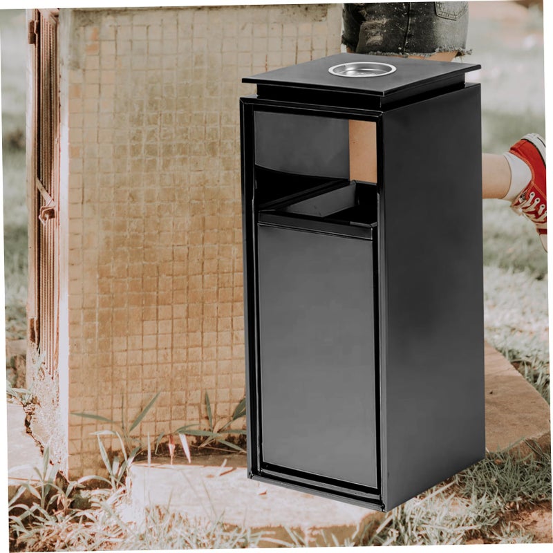 Multifunctional Outdoor Ashtray with Sorting Signage for Easy Recycling Cigarette Holder - Image 4