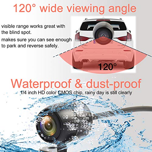 NOAUKA HD Universal Backup Camera, 480p CMOS, 2 Installation Options, Waterproof, 12V, Car Monitor Compatible - Image 3