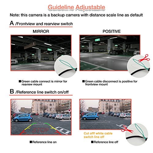 NOAUKA HD Universal Backup Camera, 480p CMOS, 2 Installation Options, Waterproof, 12V, Car Monitor Compatible - Image 4