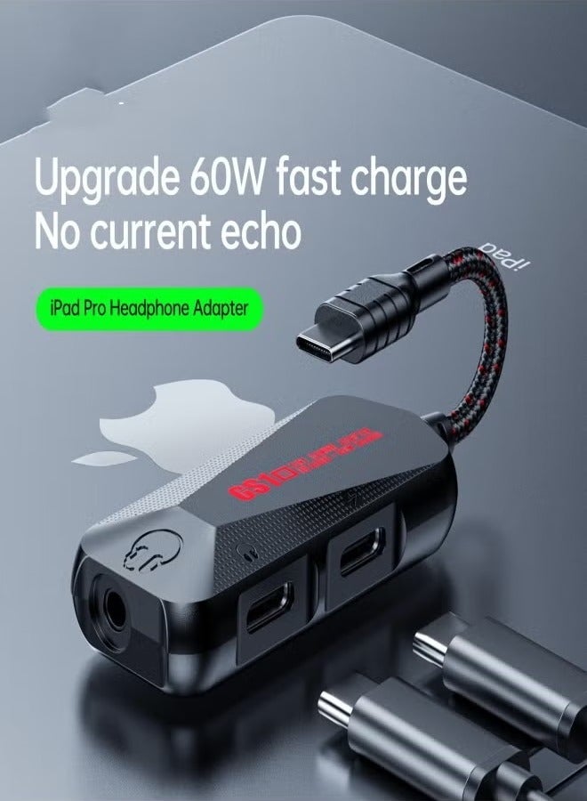 general Mobile phone charging game sound card New USB fast charging 60w three-in-one gaming phone sound card - Image 4