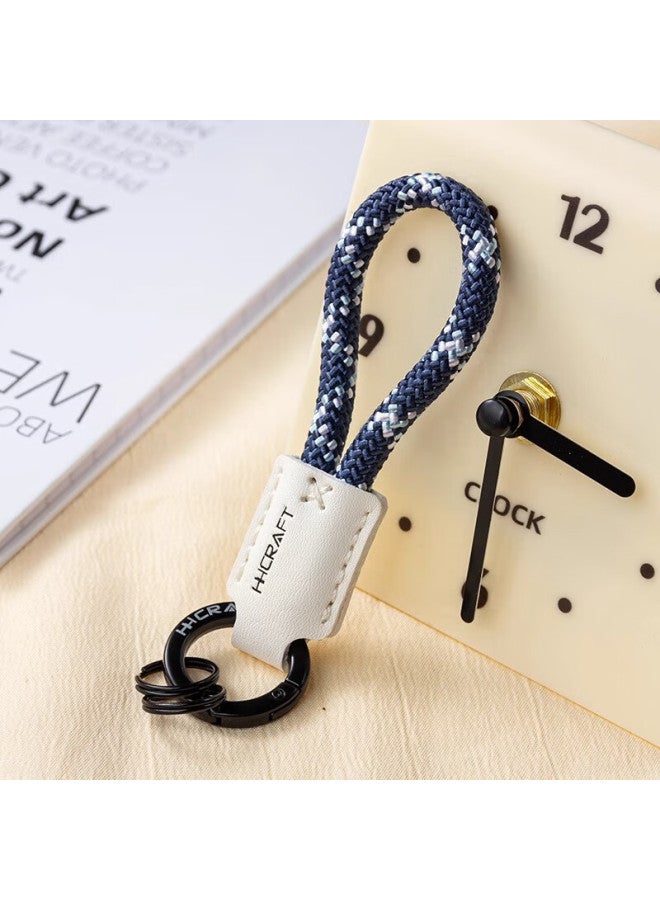 DiGallen Dijialun Leather Woven Rope Keychain High Quality Car Key Chain Ring Men Women Hand Strap Backpack Pendant Pink - Image 4