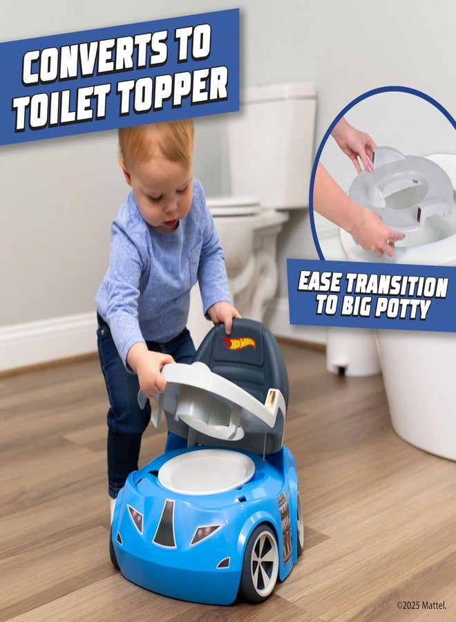 Hot Wheels Blue Race Car Potty Training Toilet, Race Car Potty Seat Includes Detachable Toddler Toilet Seat and Kids Potty, Ages 12 Months and Up - Image 2