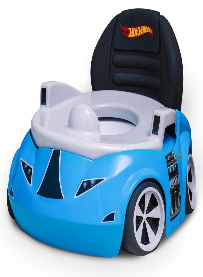 Hot Wheels Blue Race Car Potty Training Toilet, Race Car Potty Seat Includes Detachable Toddler Toilet Seat and Kids Potty, Ages 12 Months and Up - Image 1