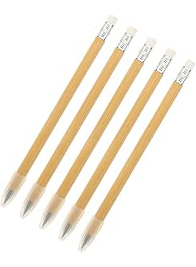Reusable Inkless Wooden Pencils 5 Pack For Sketch Writing Art Students Office - Image 1