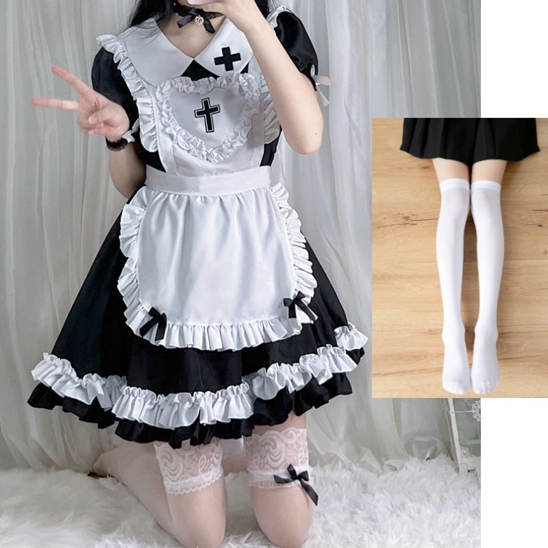 2025 New Japanese Classic Short-sleeved Maid Cute Japanese Maid cosplay Women's Clothing Maid dress - Image 1