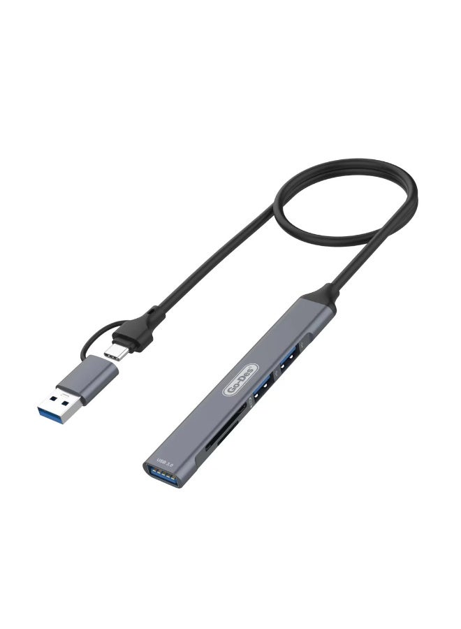 جو-ديز محطة توصيل كابل هاب USB Type-C 5 في 2 عالي السرعة مع 5 منافذ لأجهزة الكمبيوتر المحمولة والكمبيوتر الشخصي - Image 1