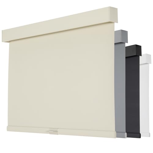Persilux Blackout Roller Blinds for Indoor Windows, Cordless Roller Shades with Valance, Thermal Insulated Fabric Window Shades & Blinds, UV Protection Shades for Home and Bedroom (Beige,22"W x 72"H) - Image 1