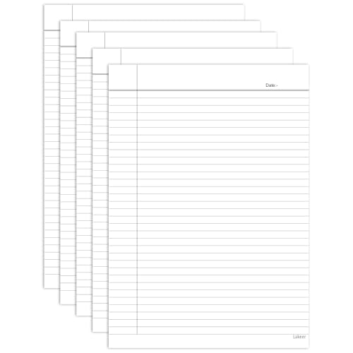 Lakeer A4 Single Side Ruled Paper - 100 GSM Thick Paper, Pack of 100 Sheets | Ideal for Projects, Assignments, Practicals, and Homework (White) - Image 1