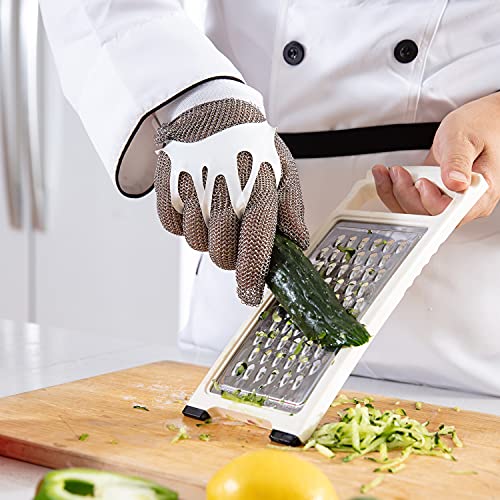 Dowellife Chainmail Glove, Cut Resistant Food Grade, Stainless Steel Mesh Metal Knife Cutting Glove for Butcher, Oyster Shucking Kitchen Mandoline Chef Slicing Fish Fillet (Medium) - Image 5