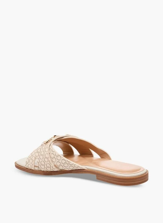 Celeste IVORY Women Printed Cross Strap Sandals for Women | Best Price UAE