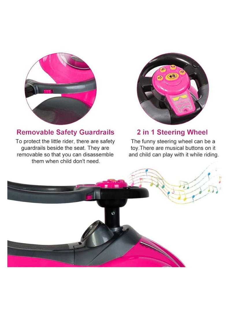 FACTUAL TOYS Factual Toys - Megacar Canopy Kids 3-in-1 Push Car - Pink  - Image 4