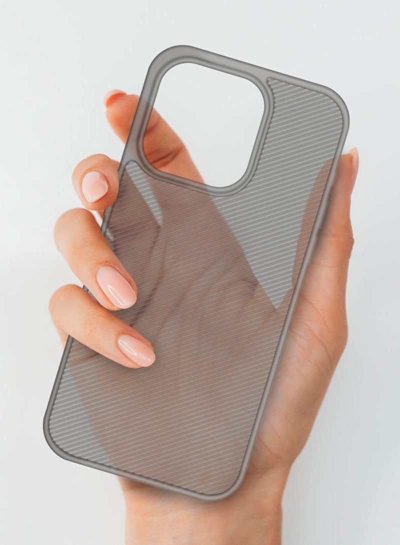 CATANES (for iPhone 16 Pro Max) 2Packs, Case Air Skin Line Design Back Cover Sturdy Durable Ultra-Thin Case Drop Protection Cover Clear with Shock Proof Screen Protector- Dark Grey - Image 3