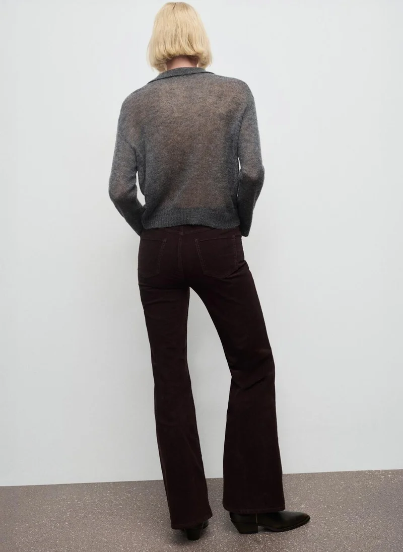 MANGO Velvet flared jeans